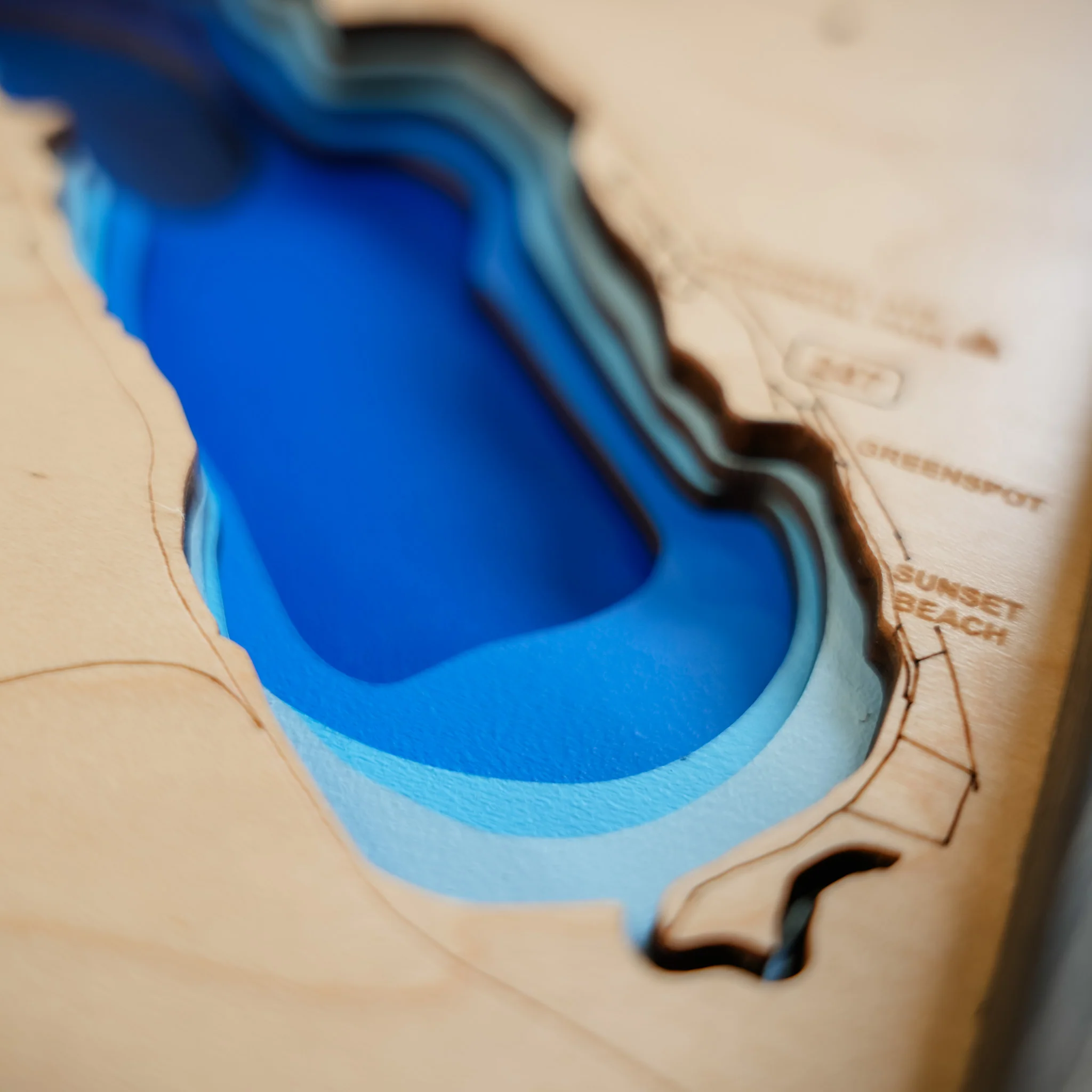 Crooked Lake 3D Wood Map - Image 8