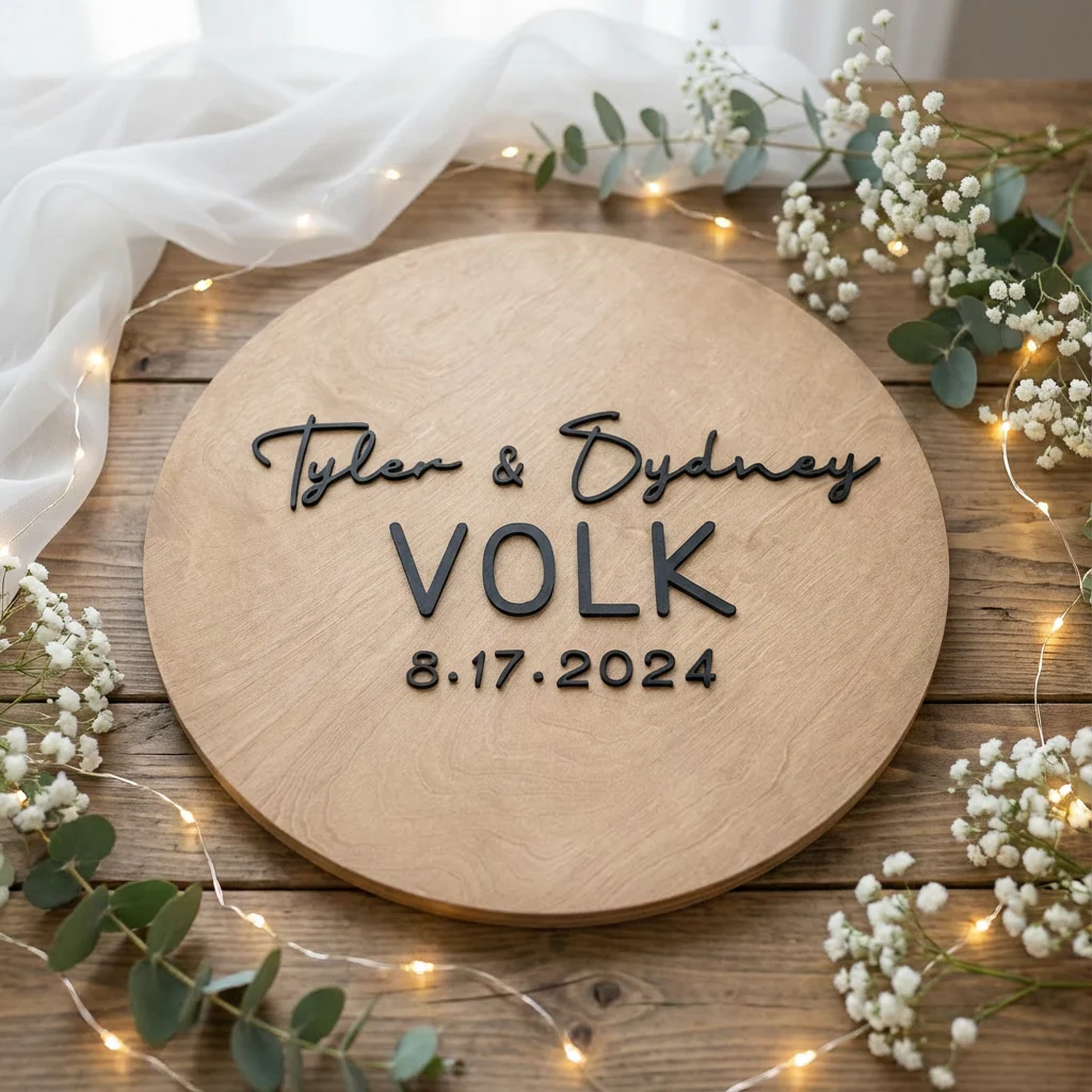 Round Family Name Sign - Image 6