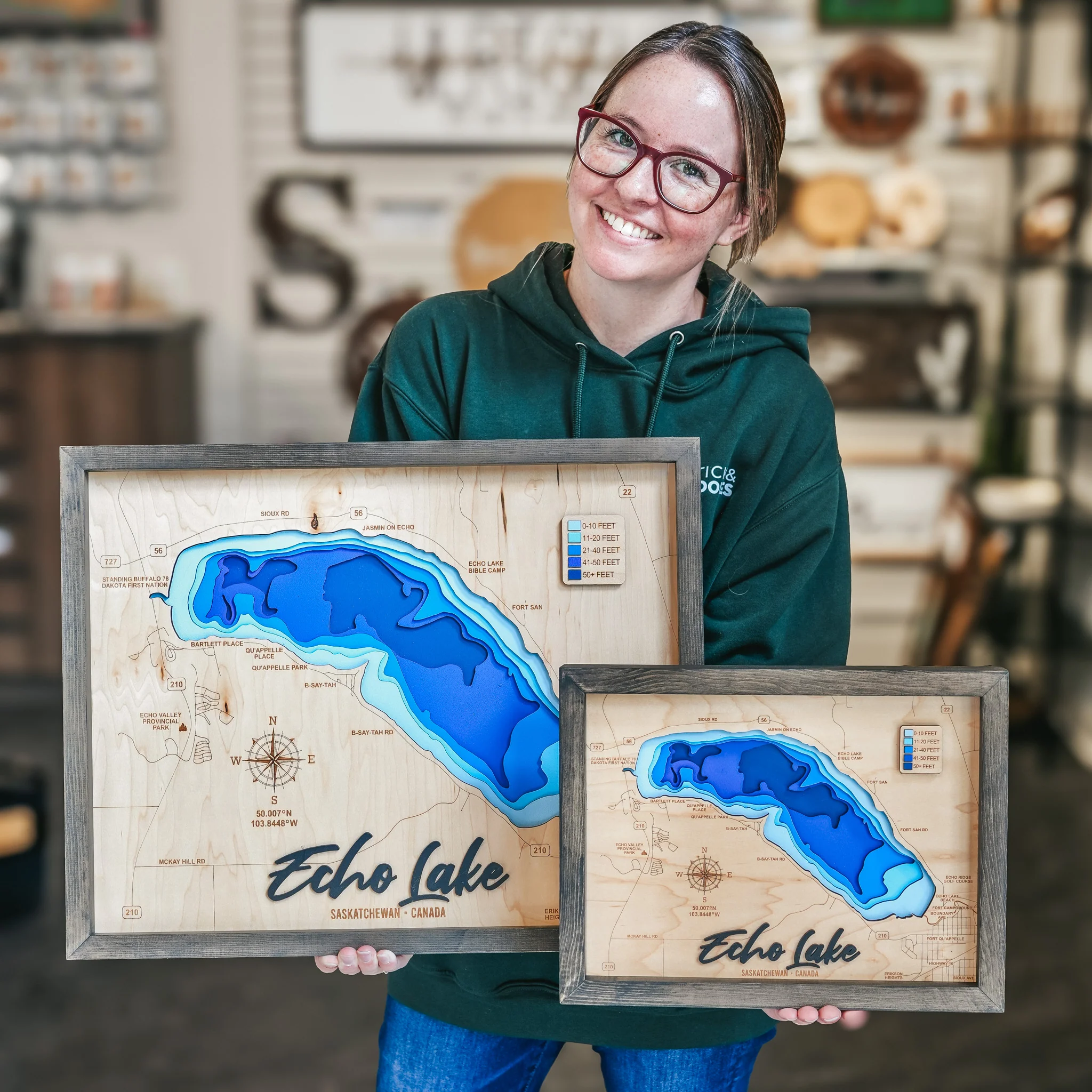 Echo Lake 3D Wood Map - Image 2