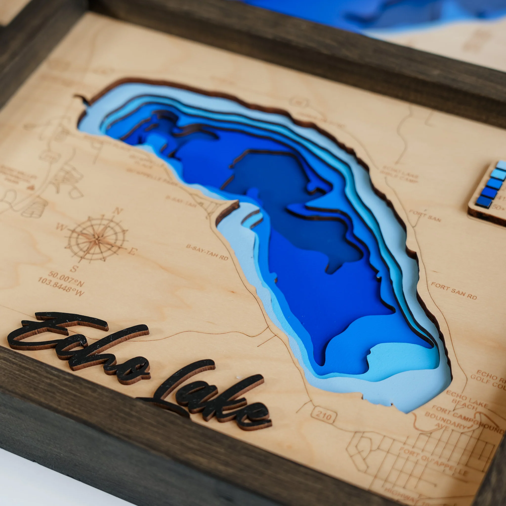 Echo Lake 3D Wood Map - Image 3