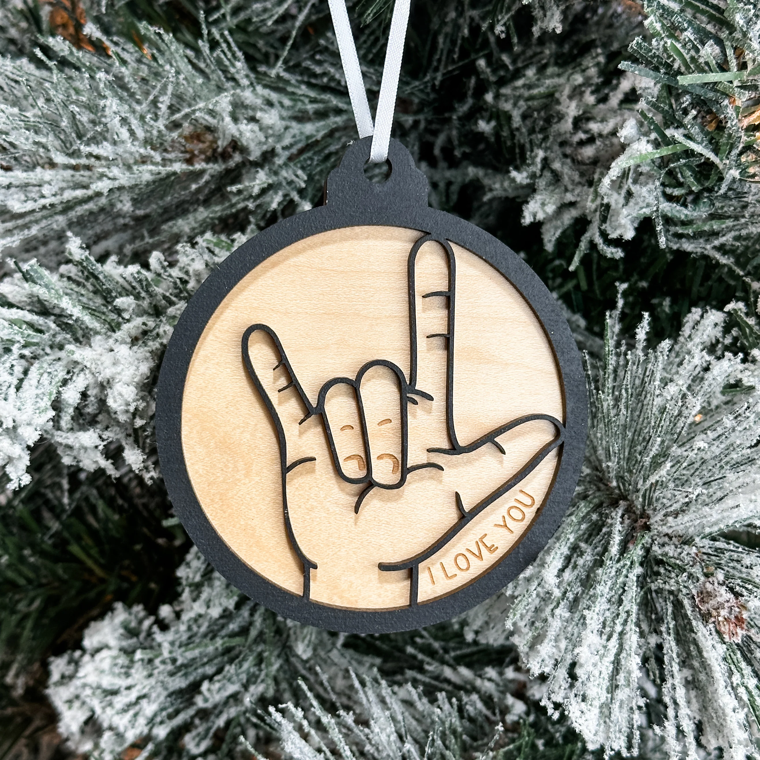 ASL I Love You Ornament