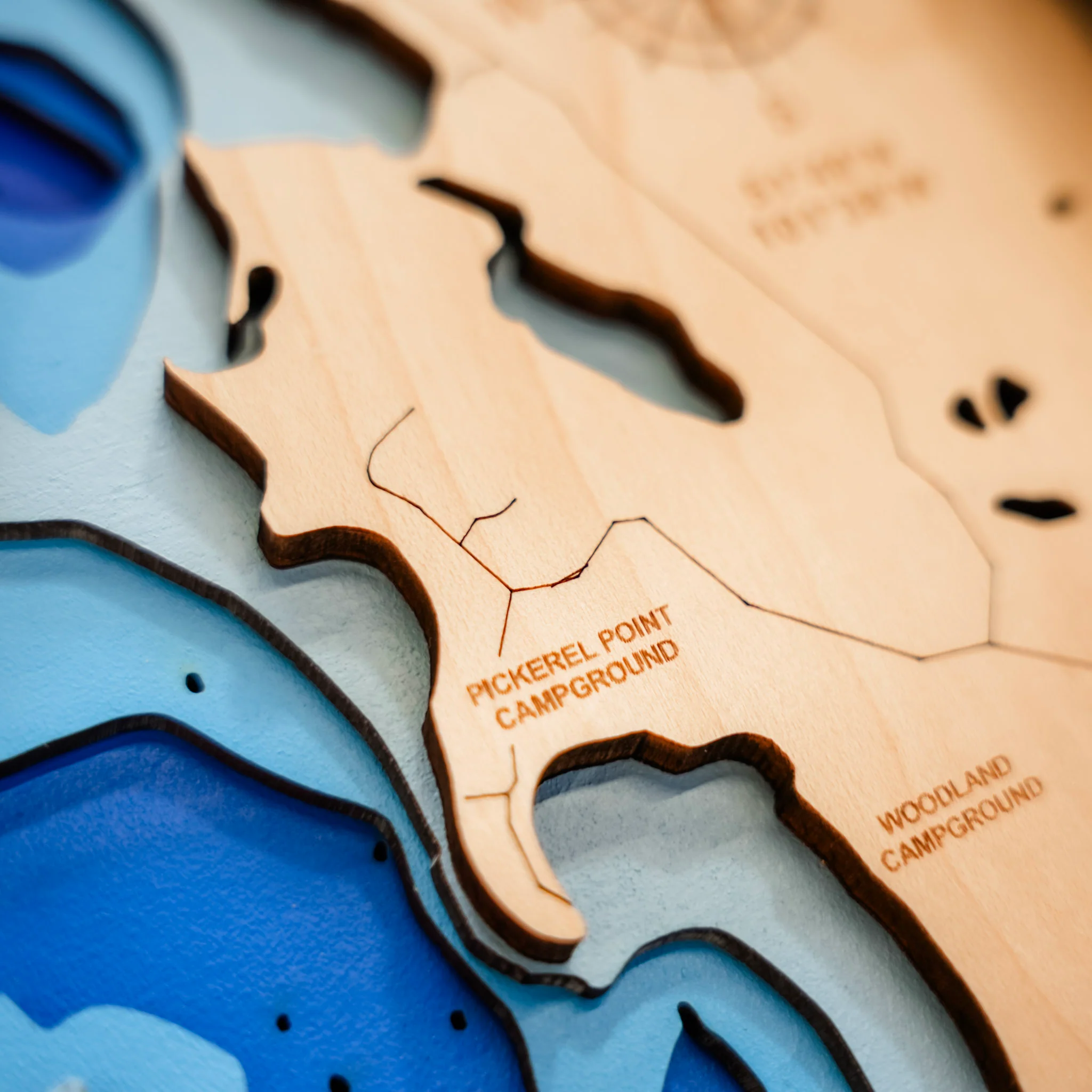 Madge Lake 3D Wood Map - Image 4