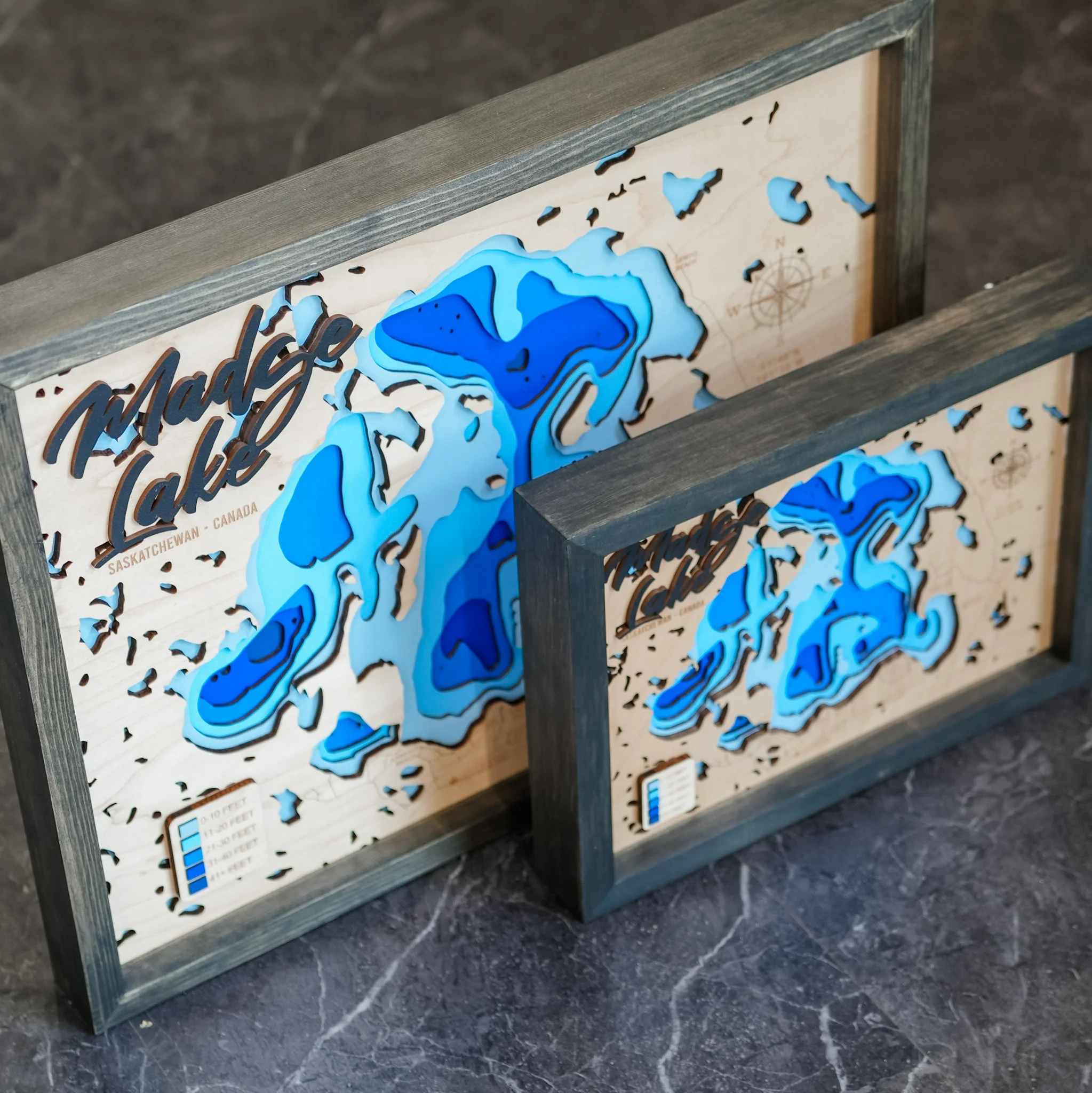 Madge Lake 3D Wood Map - Image 6