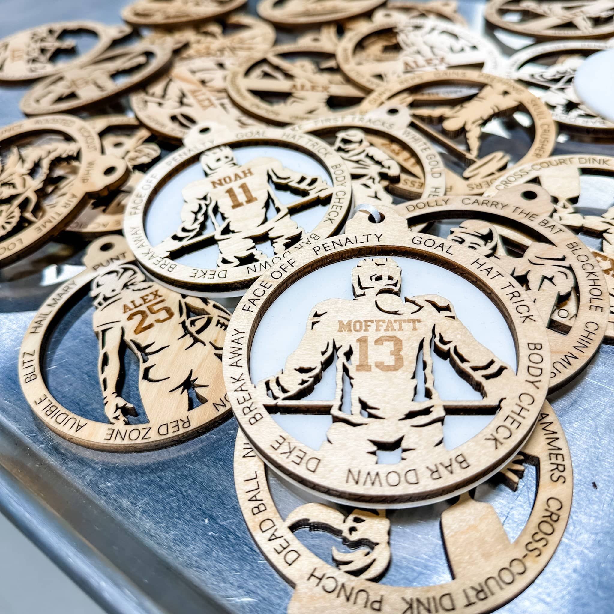 Personalized Team Sport Ornaments (Hockey, Baseball, and 19 More)
