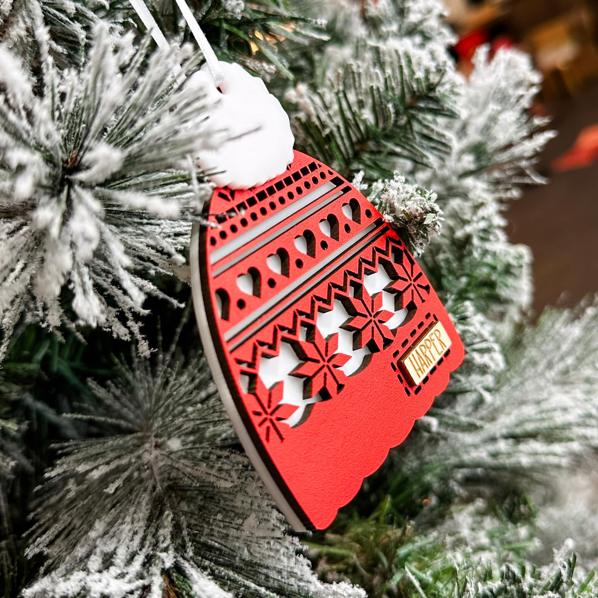 Personalized Toque Name Ornament - Image 11