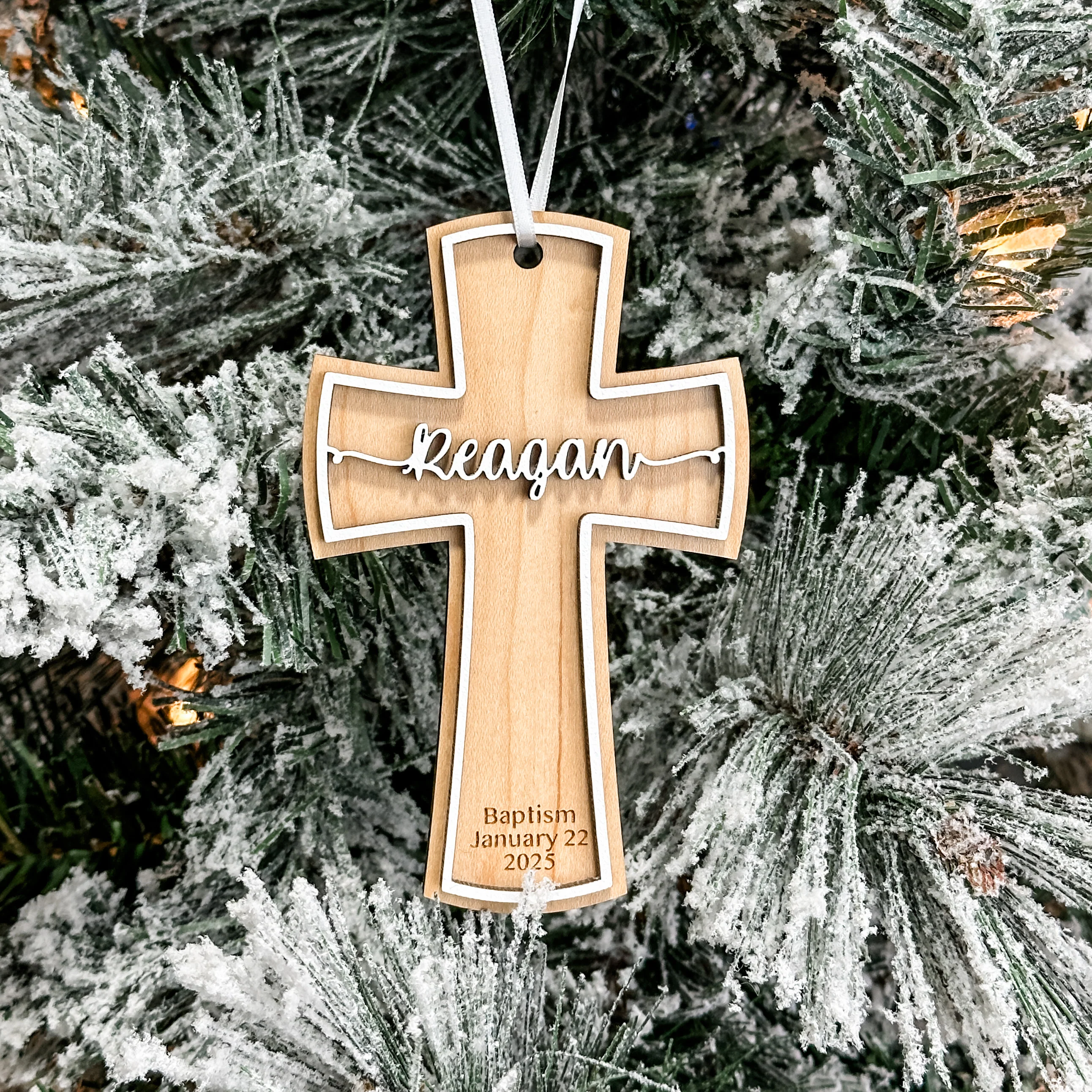Personalized Cross Ornament