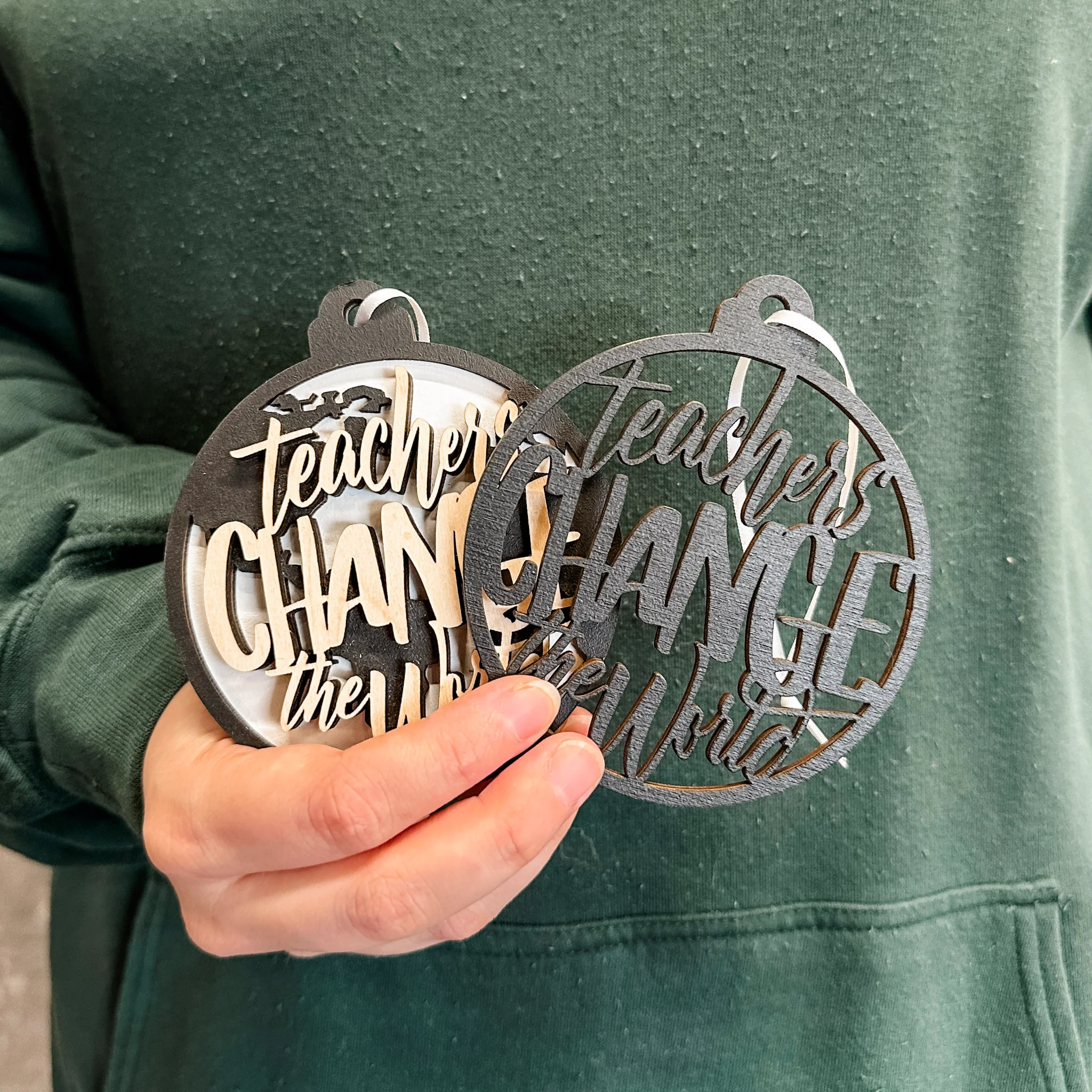 Teachers Change the World Ornament - Image 4