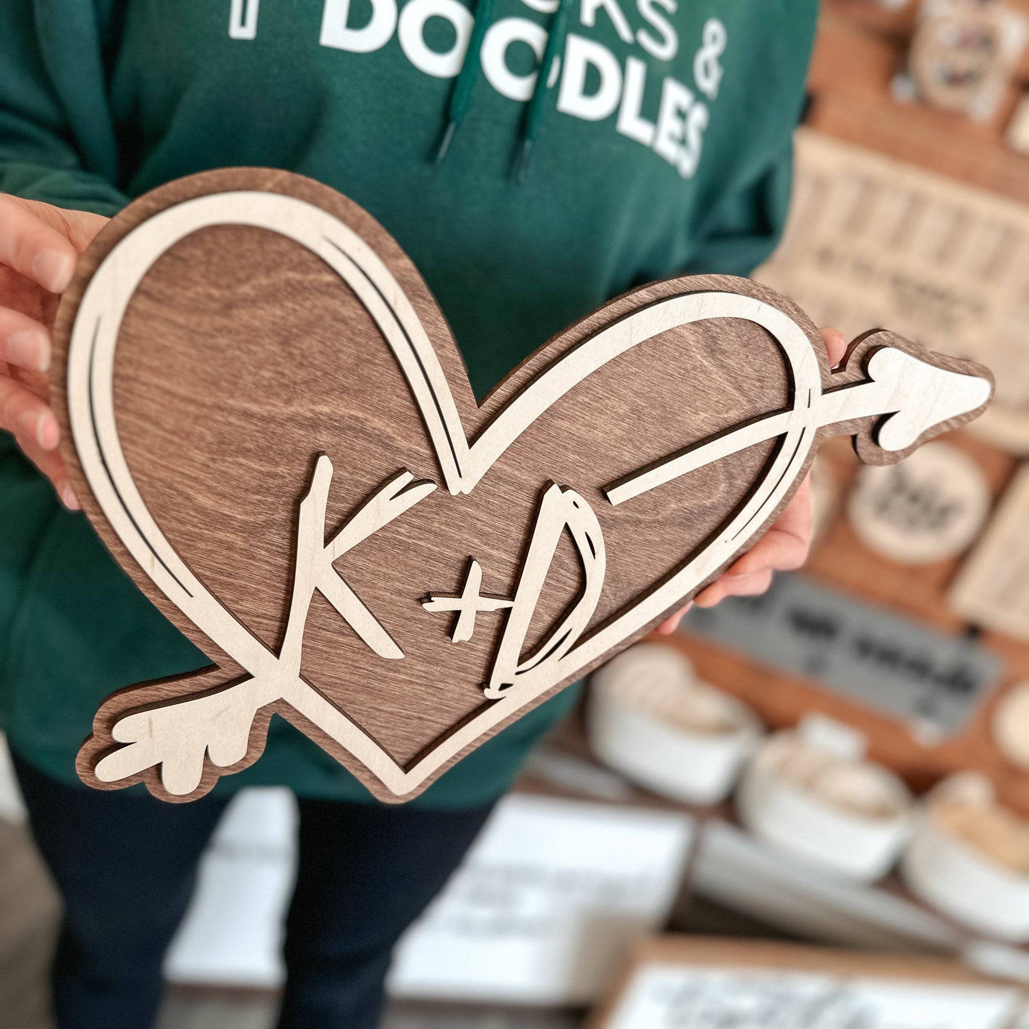 The Carved Heart Mini Sign - Image 3