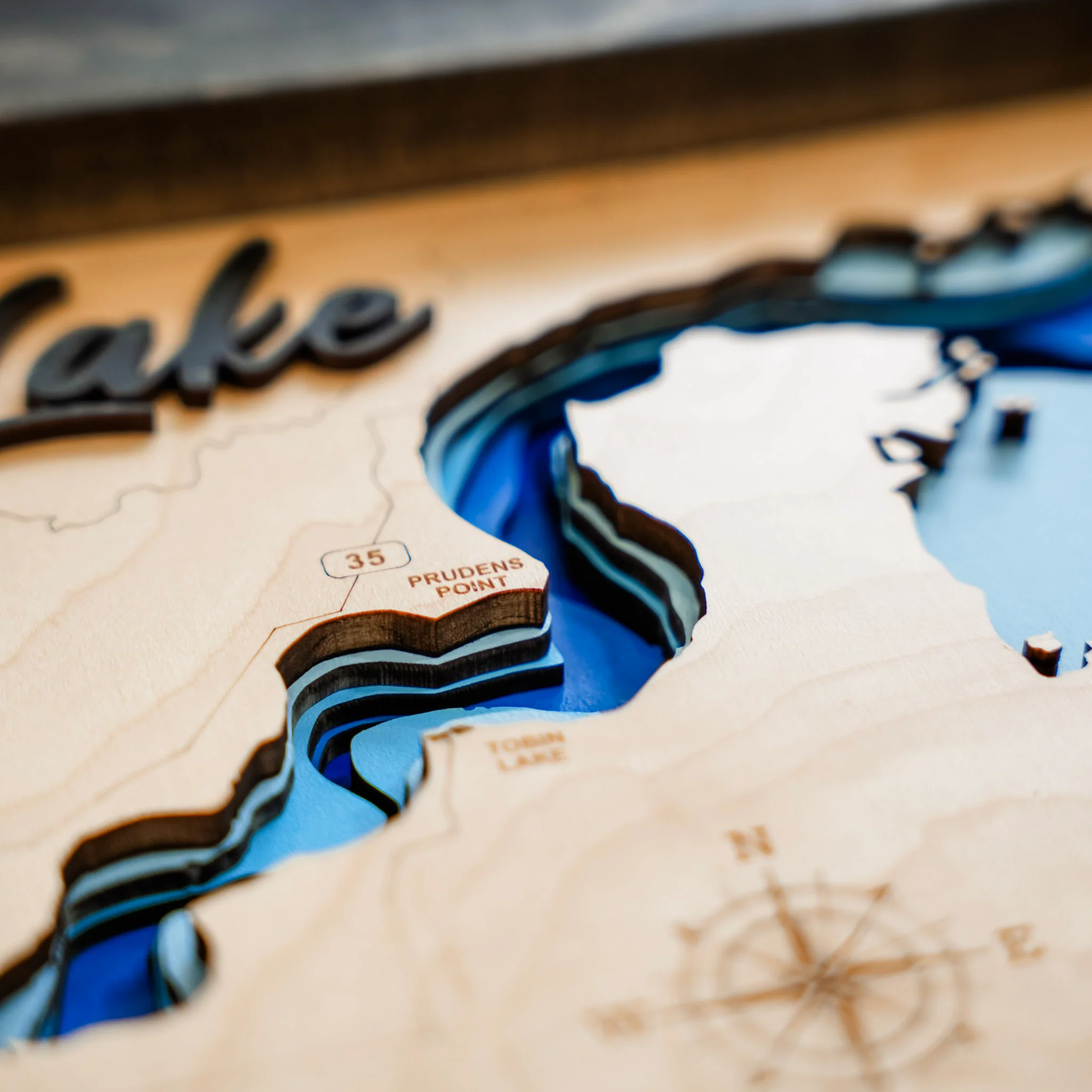 Tobin Lake 3D Wood Map - Image 5
