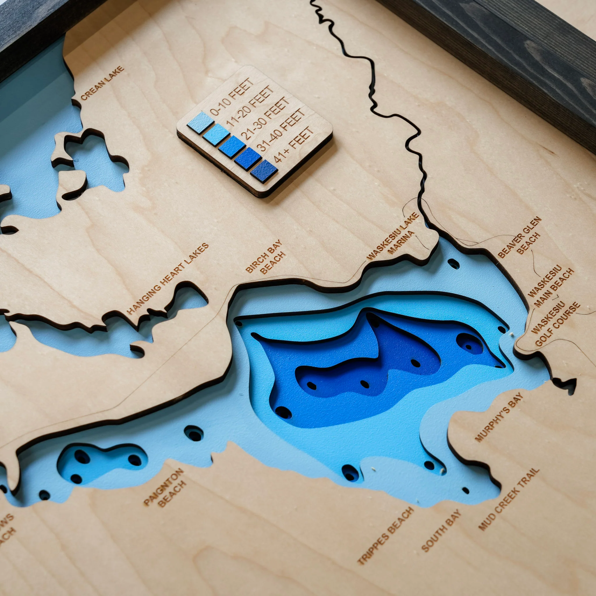 Waskesiu Lake 3D Wood Map - Image 5