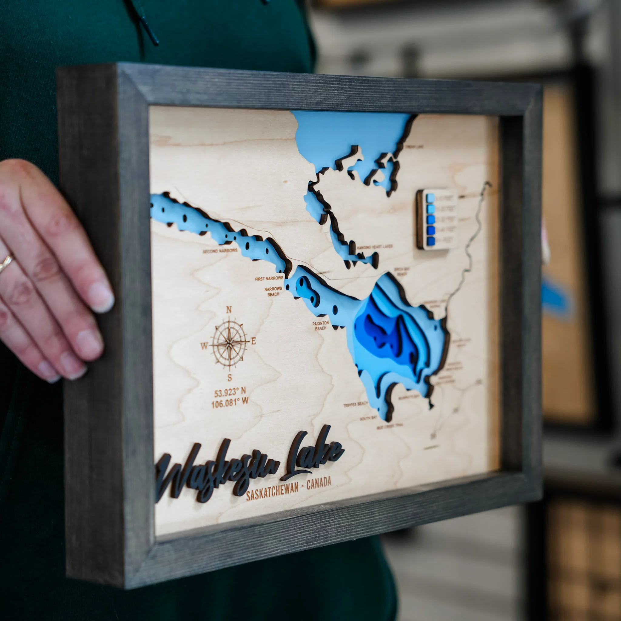 Waskesiu Lake 3D Wood Map - Image 7