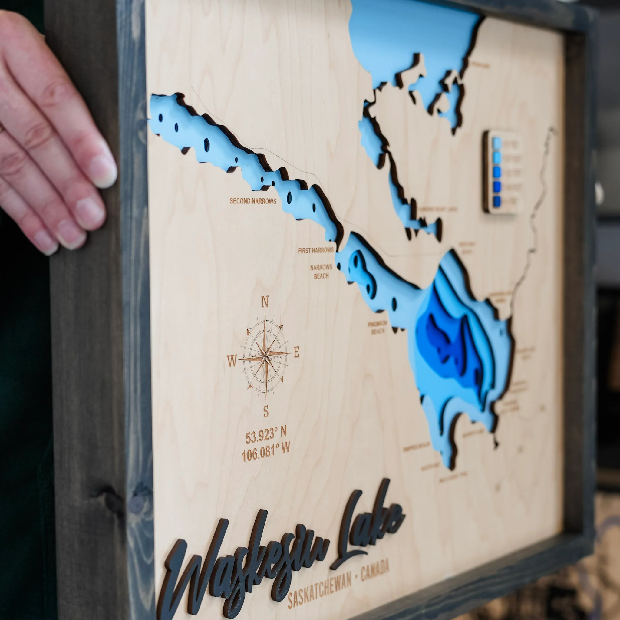 Waskesiu Lake 3D Wood Map - Image 9