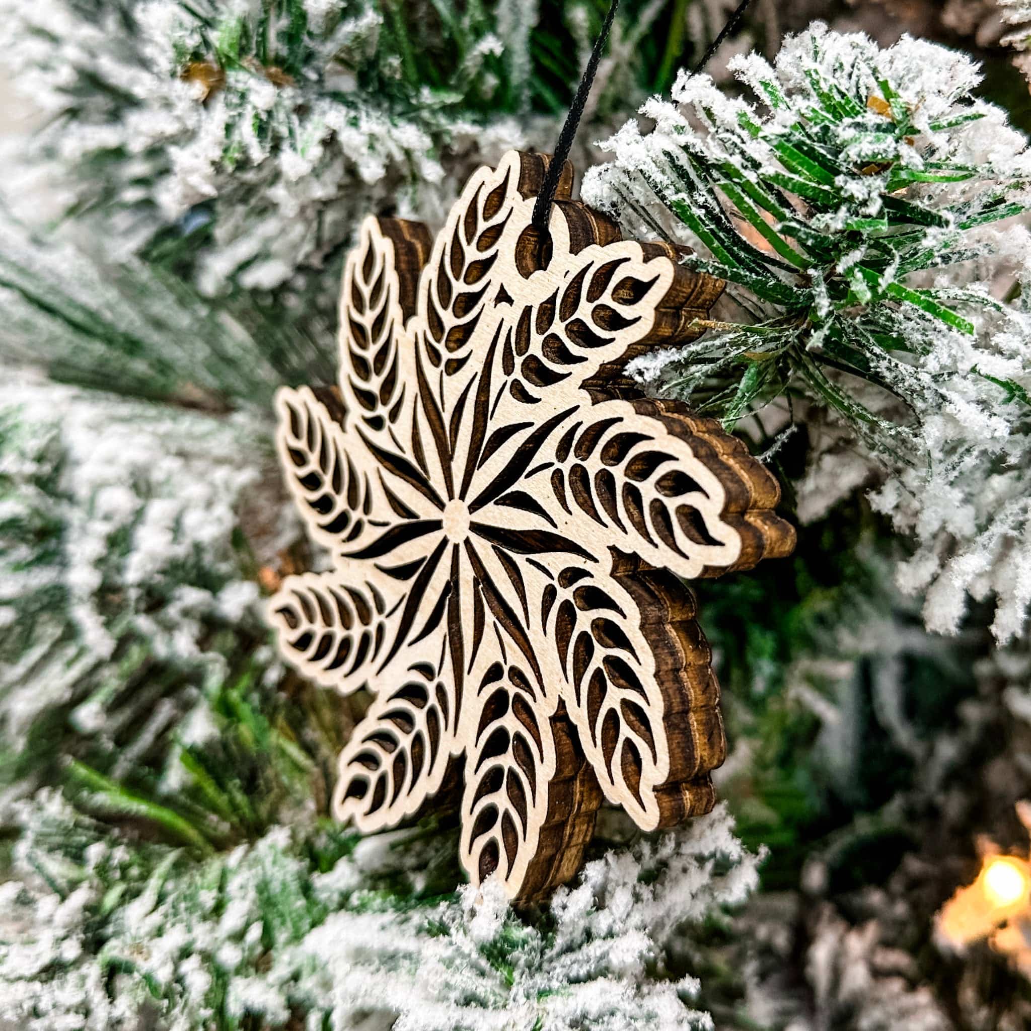 Wheat Snowflake Ornament - Image 3