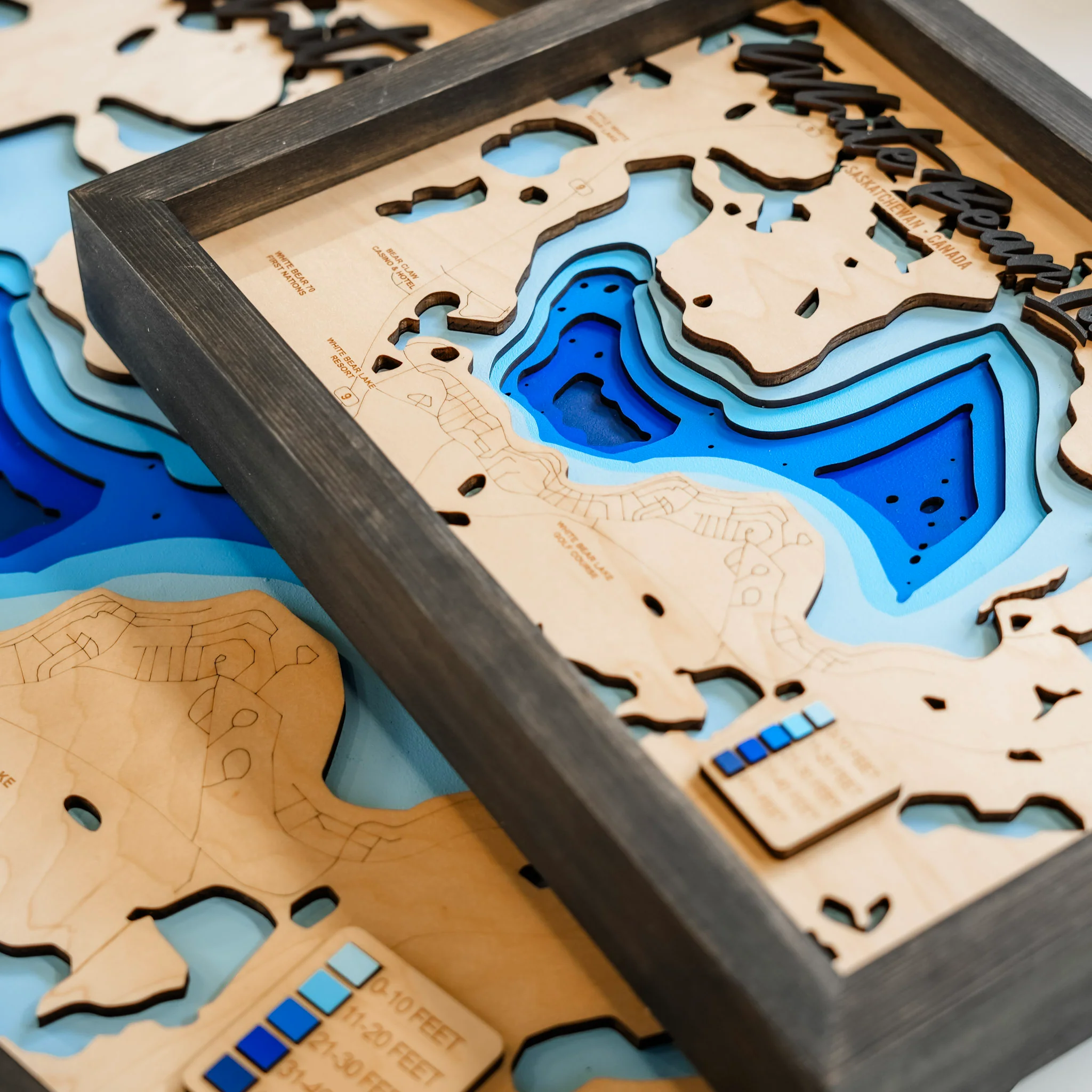 White Bear Lake 3D Wood Map - Image 4